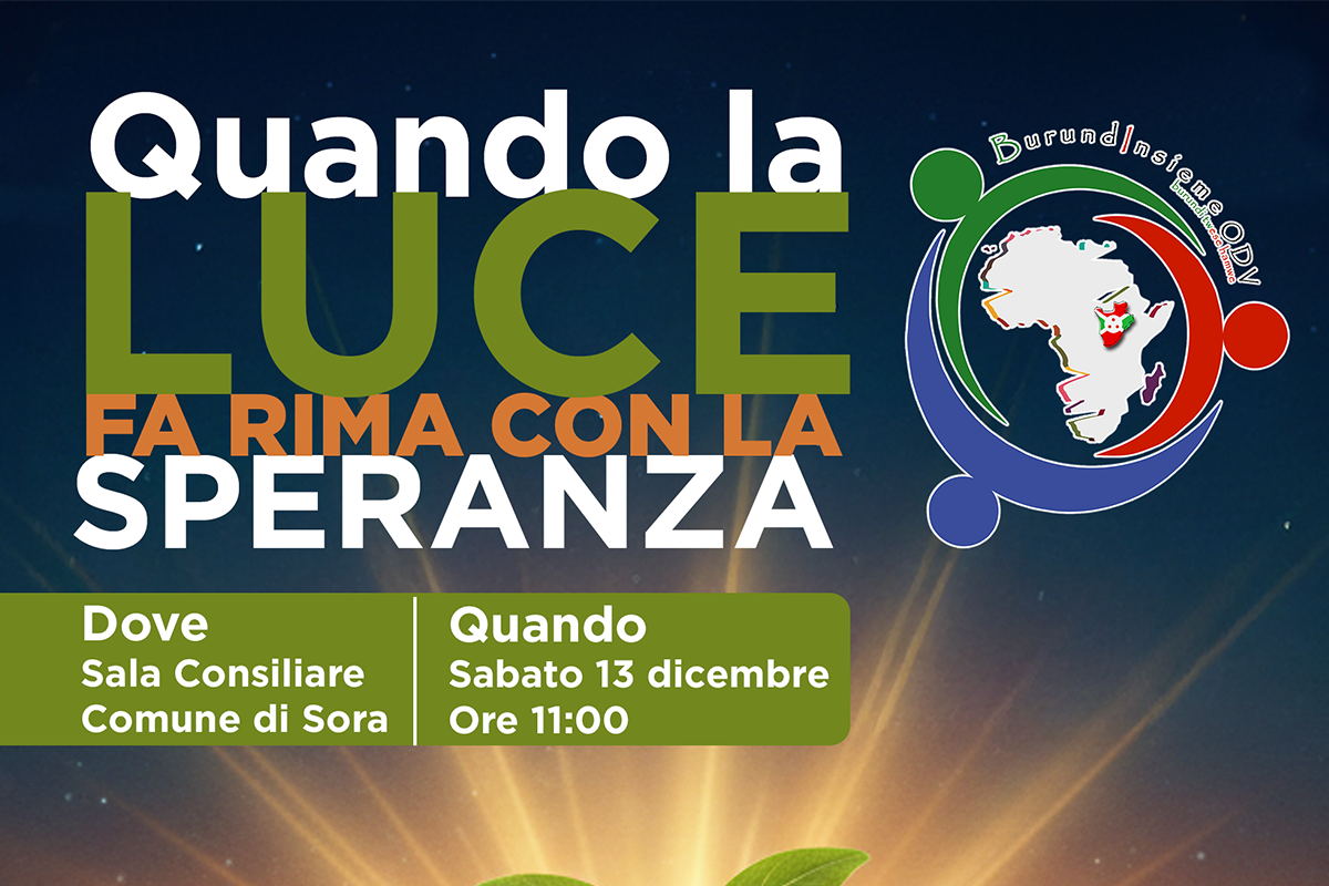 INCONTRO: “Quando la LUCE fa rima con la SPERANZA”